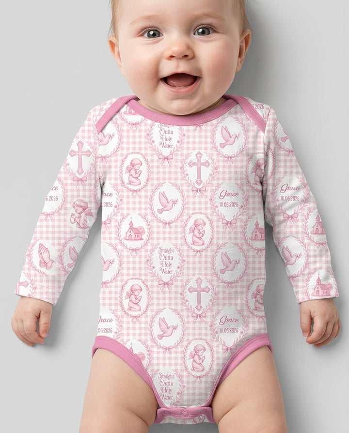 Gerippte Babykleidung mit individuellem Foto - Weich &amp; Skizzenhaft