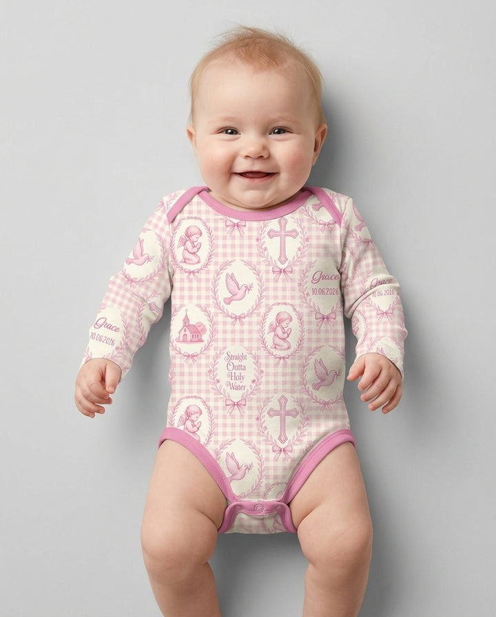 Gerippte Babykleidung mit individuellem Foto - Weich &amp; Skizzenhaft