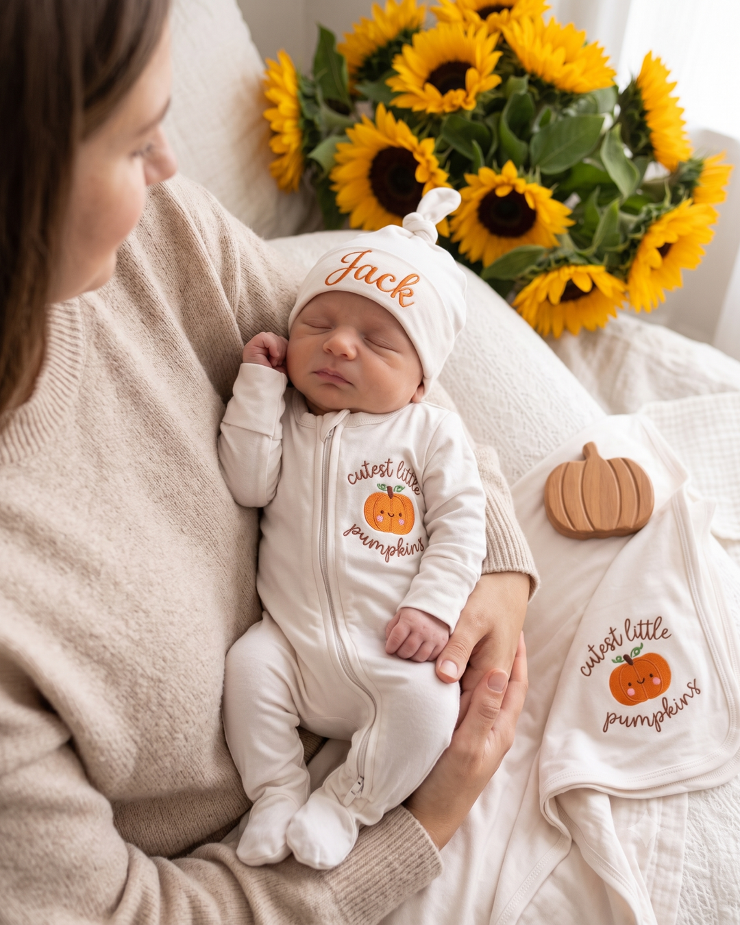 Gerippte Babykleidung mit individuellem Foto - Weich &amp; Skizzenhaft
