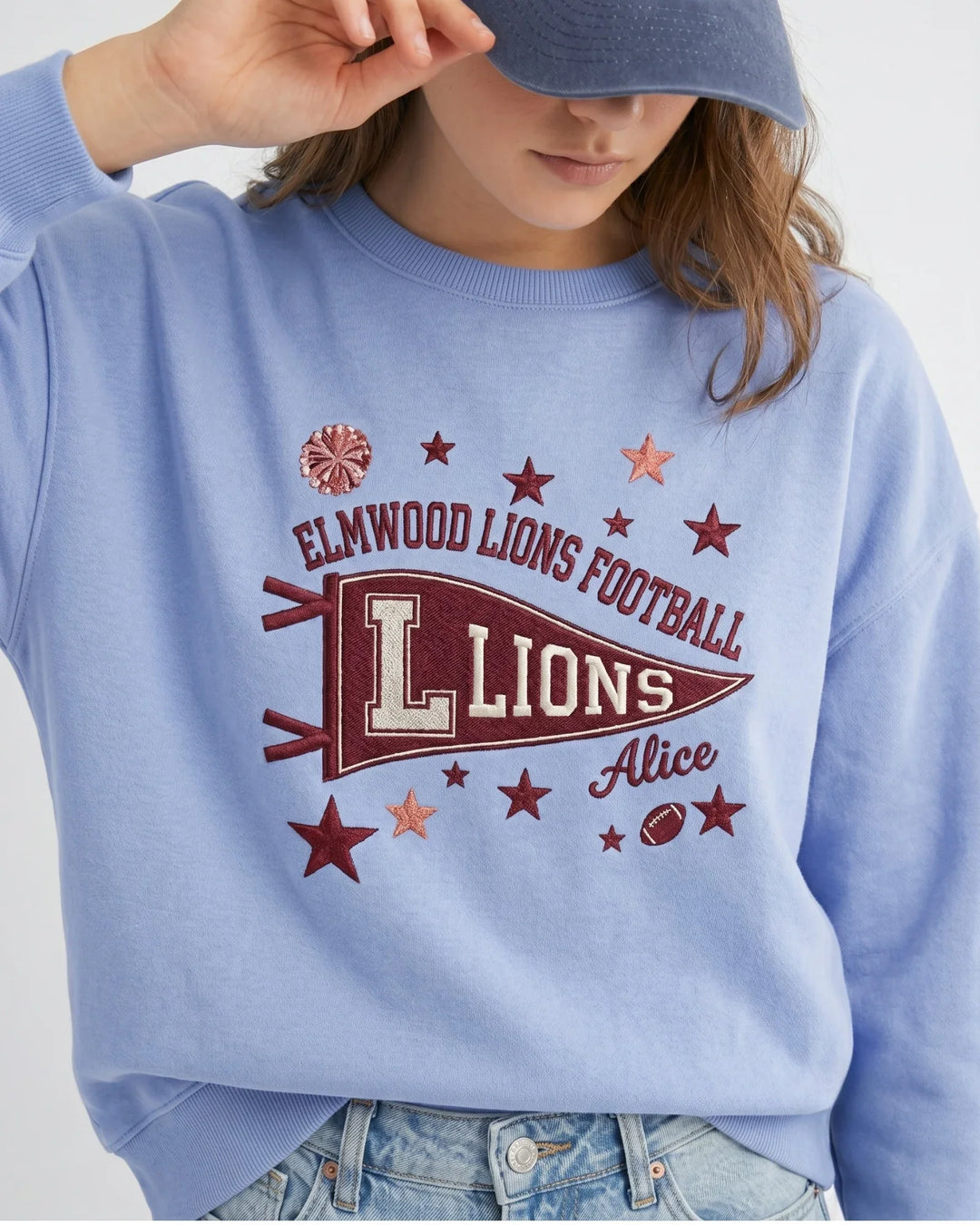 Template Damen-Rundhals-Sweatshirt aus Bambus