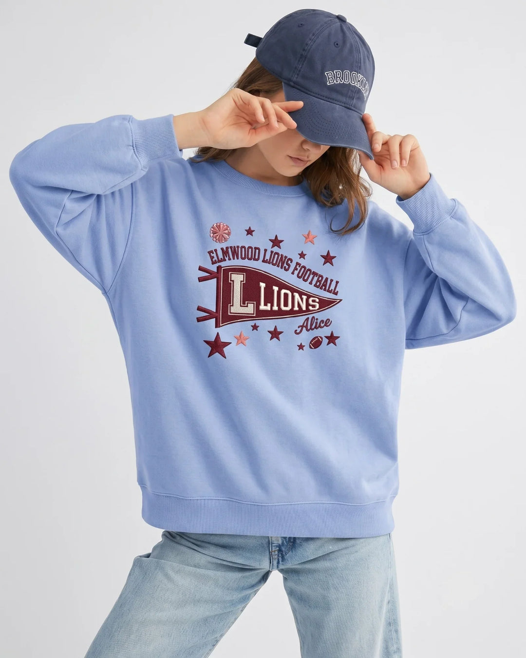 Template Damen-Rundhals-Sweatshirt aus Bambus