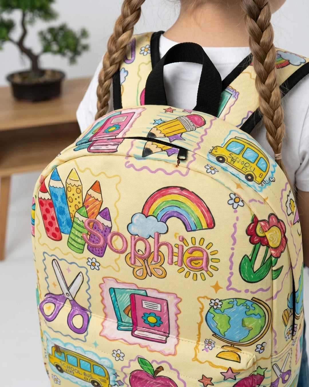 Learning Daydreams Custom Name Embroidered Backpack