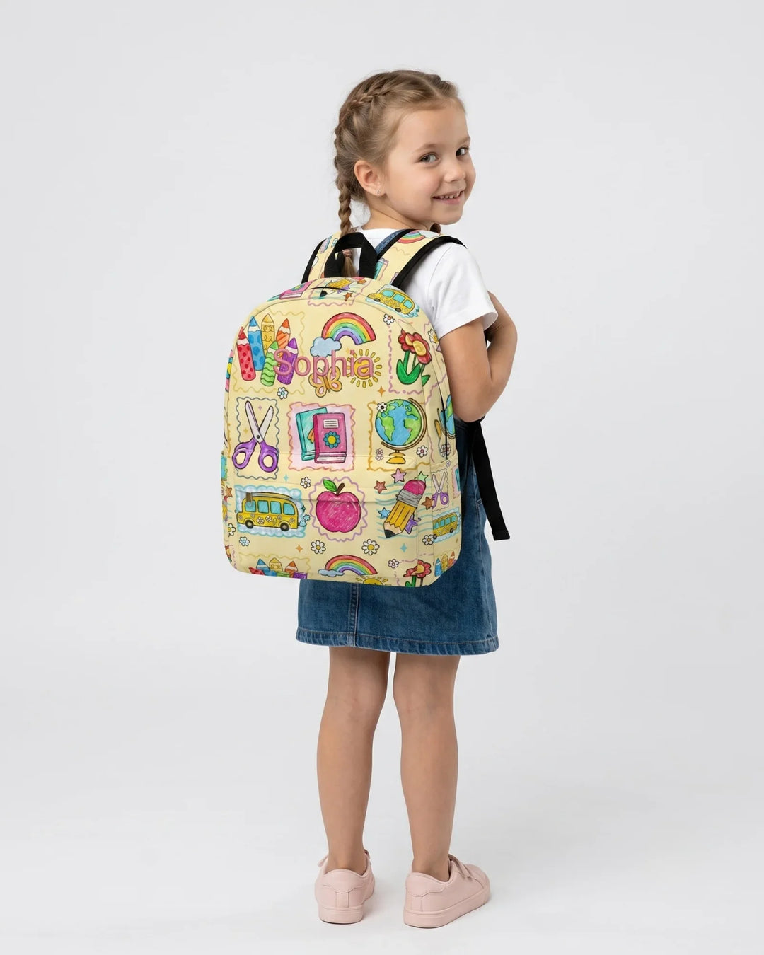 Learning Daydreams Custom Name Embroidered Backpack