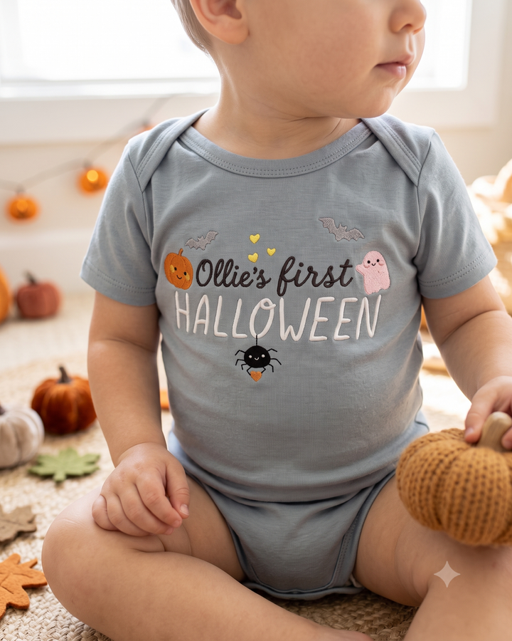 Gerippte Babykleidung mit individuellem Foto - Weich &amp; Skizzenhaft