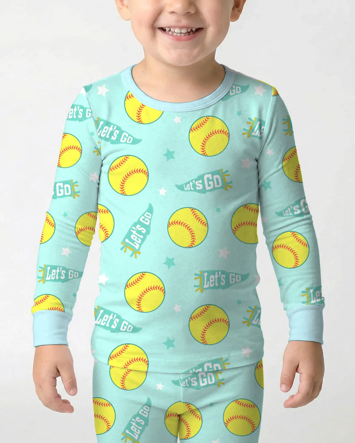 Zweiteiliges Langarm-Pyjama-Set mit Sommerfrüchten