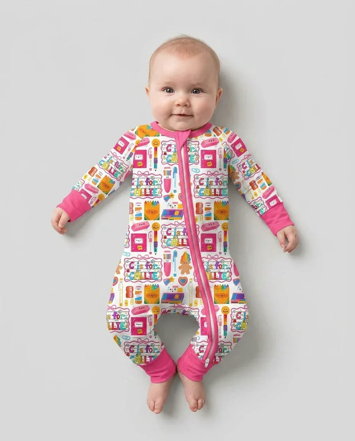 Gerippte Babykleidung mit individuellem Foto - Weich &amp; Skizzenhaft