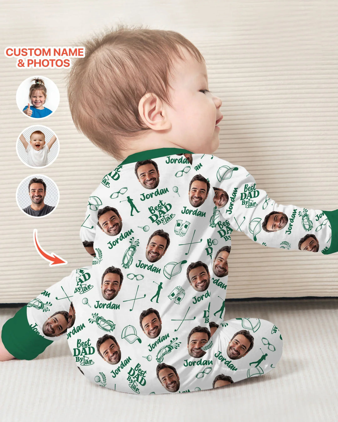 Custom Photo Best Dad By Par Bamboo Convertible Zippy