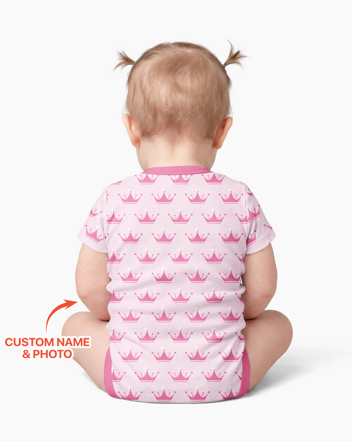 Custom Photo Birthday Princess Bamboo Bodysuit