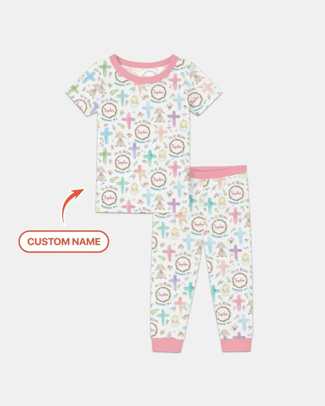 Zweiteiliges, kurzärmliges Pyjama-Set mit Marienkäfern