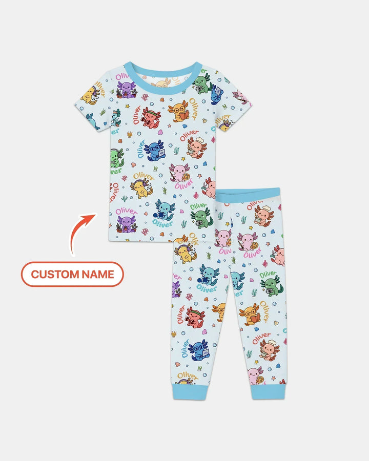 Zweiteiliges, kurzärmliges Pyjama-Set mit Marienkäfern