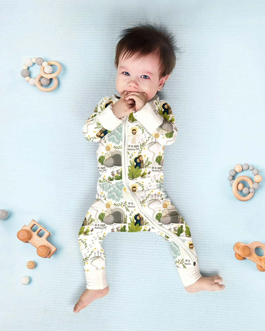 Gerippte Babykleidung mit individuellem Foto - Weich &amp; Skizzenhaft