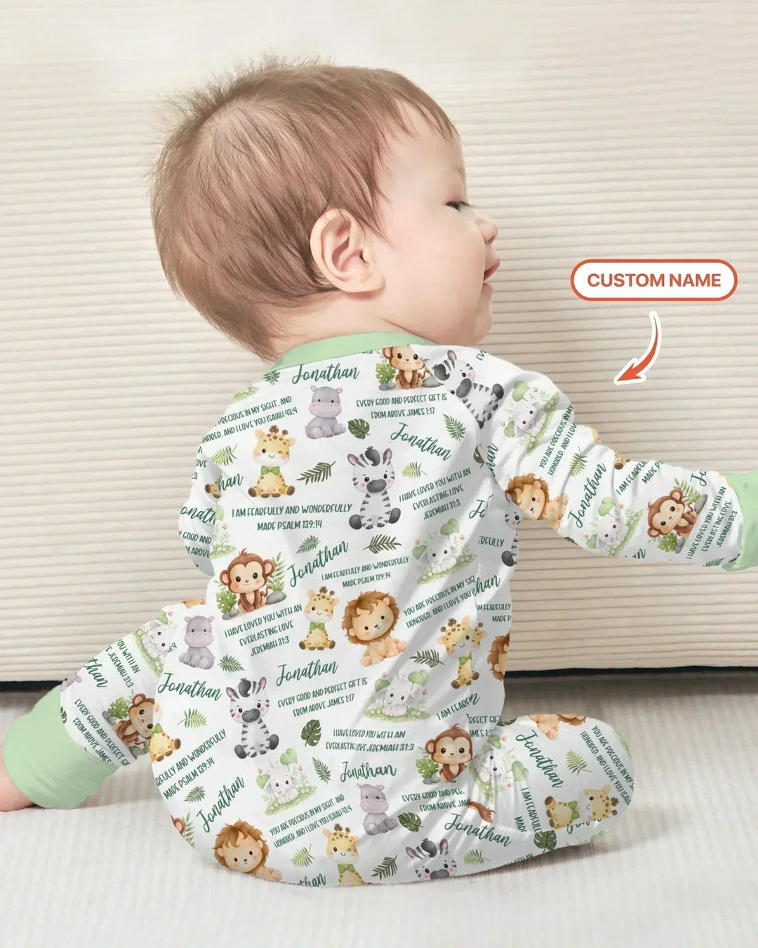 Gerippte Babykleidung mit individuellem Foto - Weich &amp; Skizzenhaft
