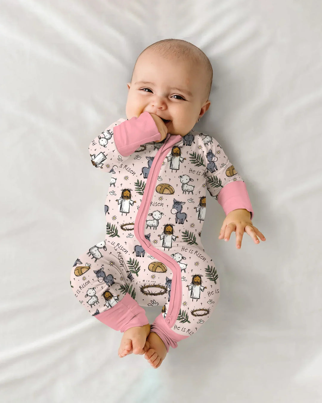 He Is Risen Easter Family Matching Bamboo Convertible Zippy
