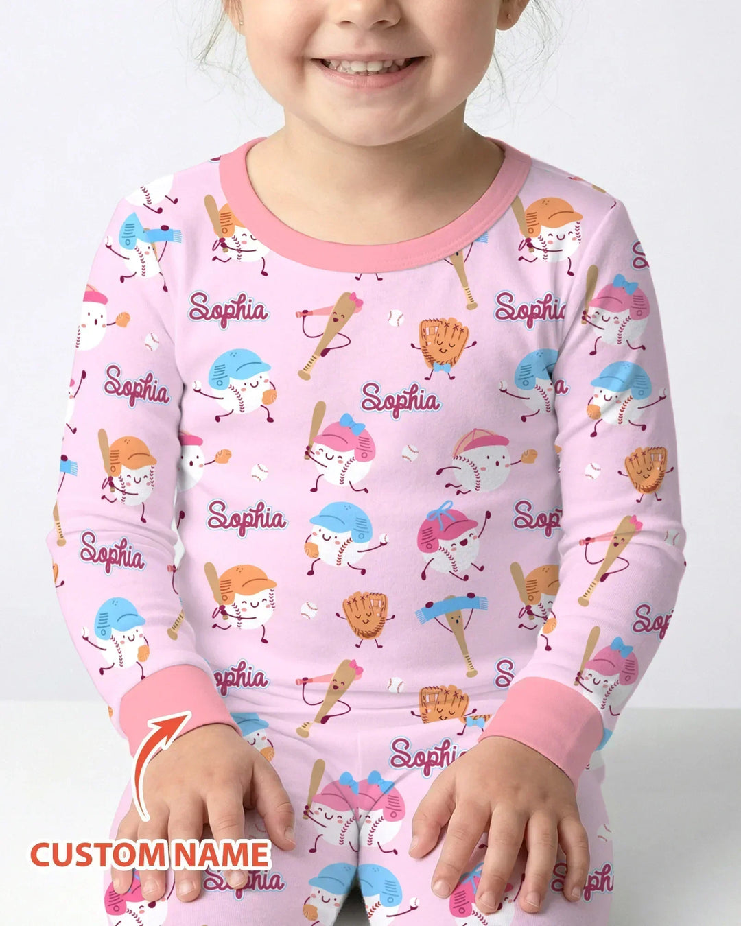 Zweiteiliges Langarm-Pyjama-Set mit Sommerfrüchten
