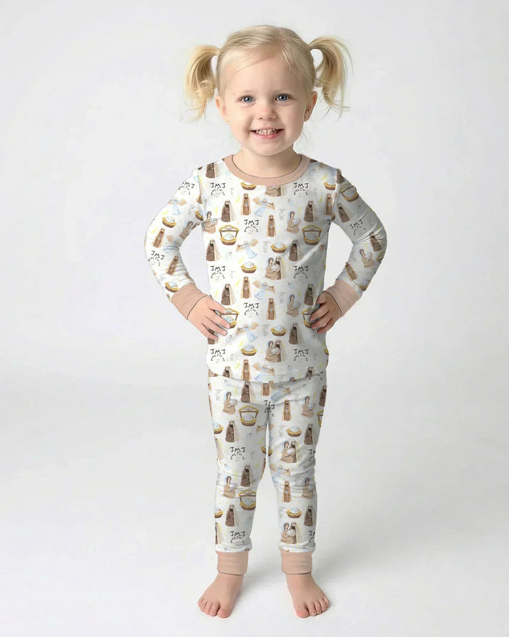 Holy Family Bamboo Two Piece Long Sleeve Pajama Set