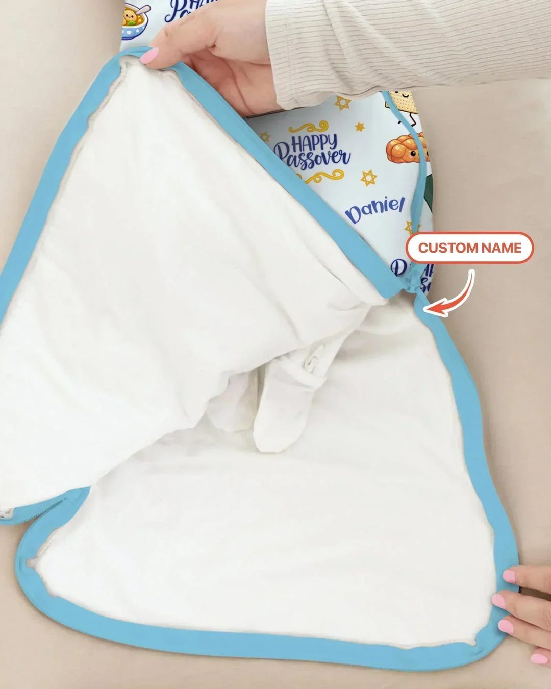 Custom name "Pesach Sameach" Bamboo Sleep Bag