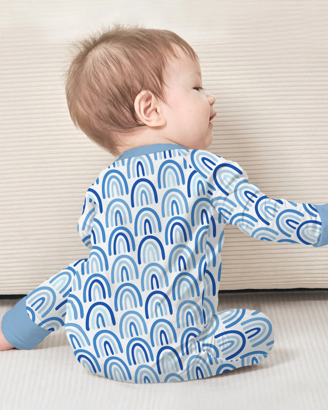 Gerippte Babykleidung mit individuellem Foto - Weich &amp; Skizzenhaft