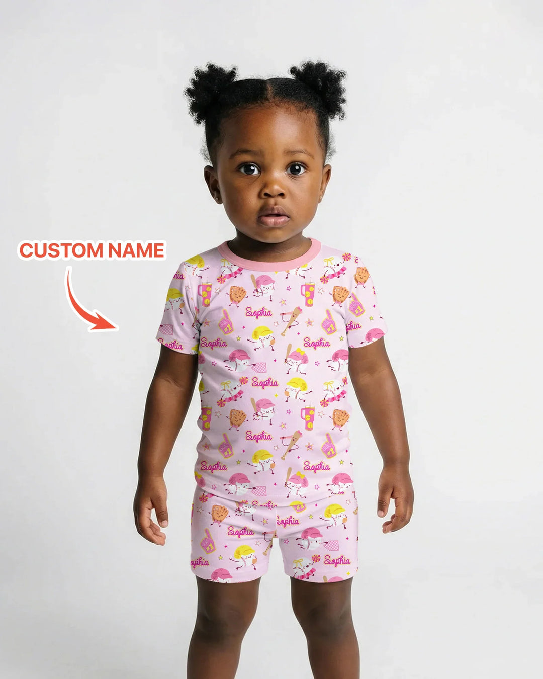 Zweiteiliges Pyjama-Set mit kurzen Ärmeln und Shorts im Sommer-Design