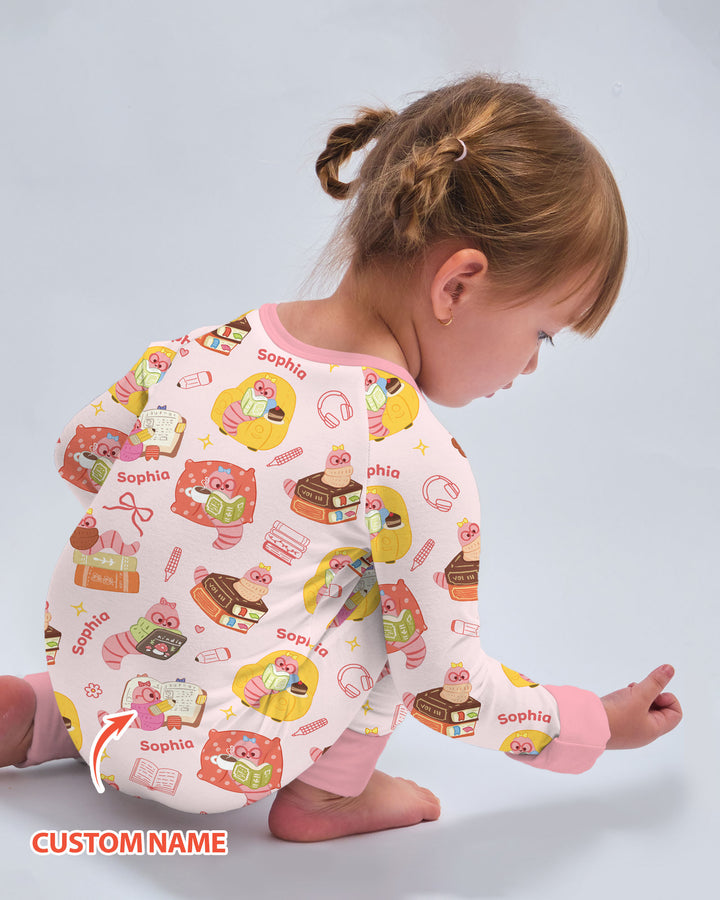 Little Book Worm Family Matching Bamboo Convertible Zippy