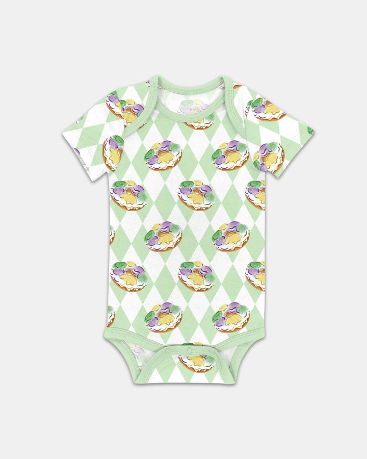 Mardi Gras Donut Bamboo Bodysuit