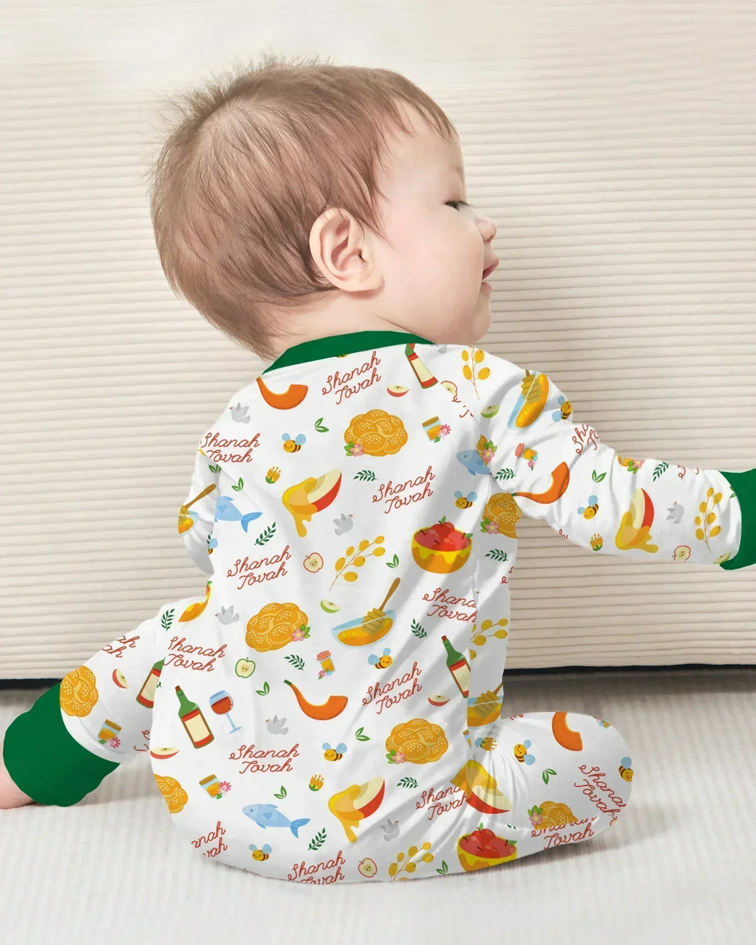 Gerippte Babykleidung mit individuellem Foto - Weich &amp; Skizzenhaft