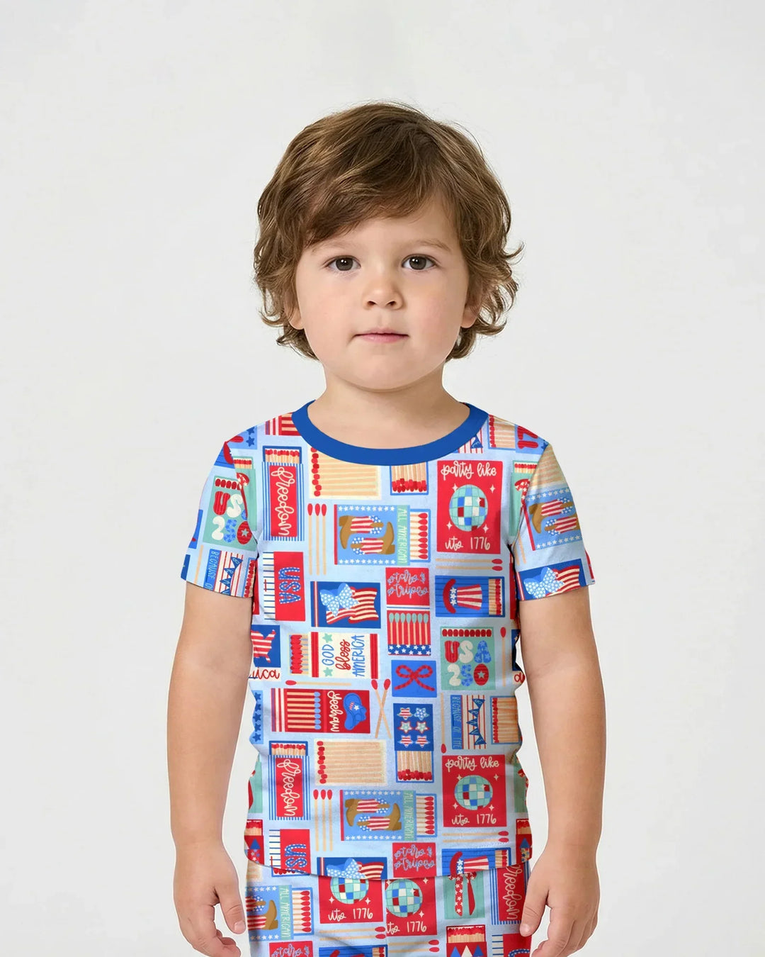 Zweiteiliges, kurzärmliges Pyjama-Set mit Marienkäfern