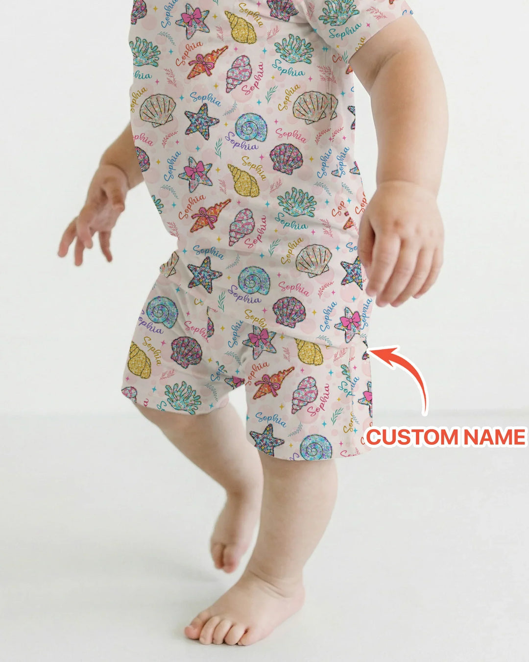 Zweiteiliges Pyjama-Set mit kurzen Ärmeln und Shorts im Sommer-Design