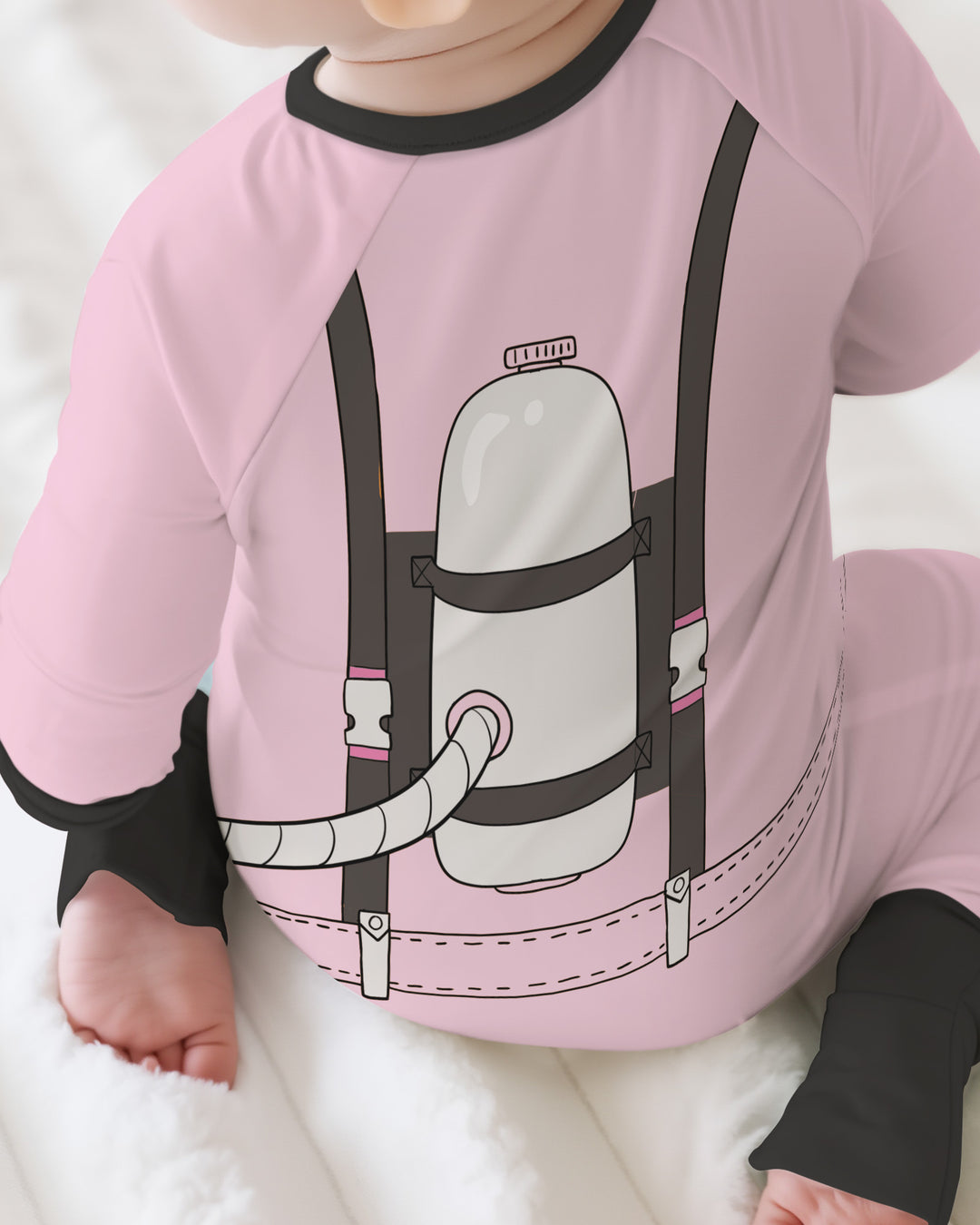 Gerippte Babykleidung mit individuellem Foto - Weich &amp; Skizzenhaft