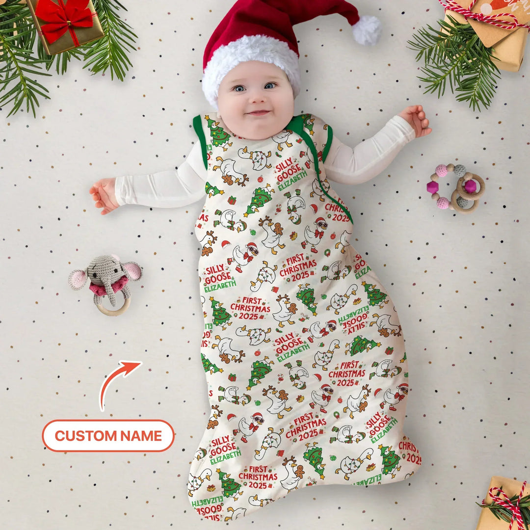 Custom Name "Silly Goose" Sleep Bag (Green) , Custom Name "Silly Goose" Sleep Bag (Green) - XS / 0.5 TOG