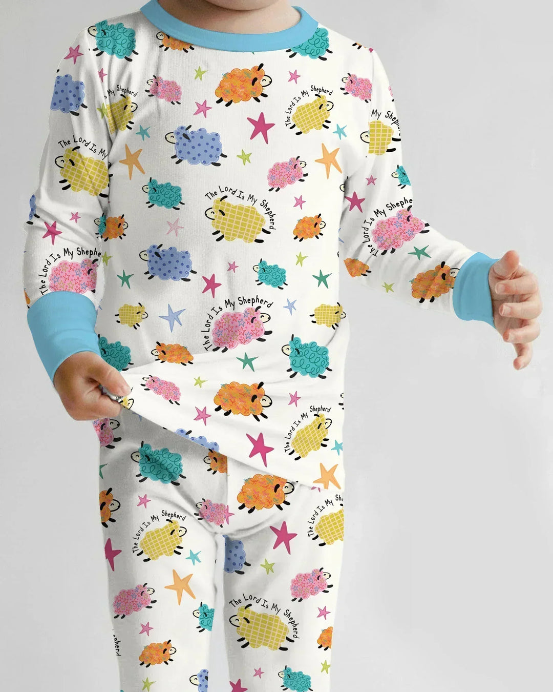 The Lord Is My Shepherd Bamboo Two Piece Long Sleeve Pajama Set
