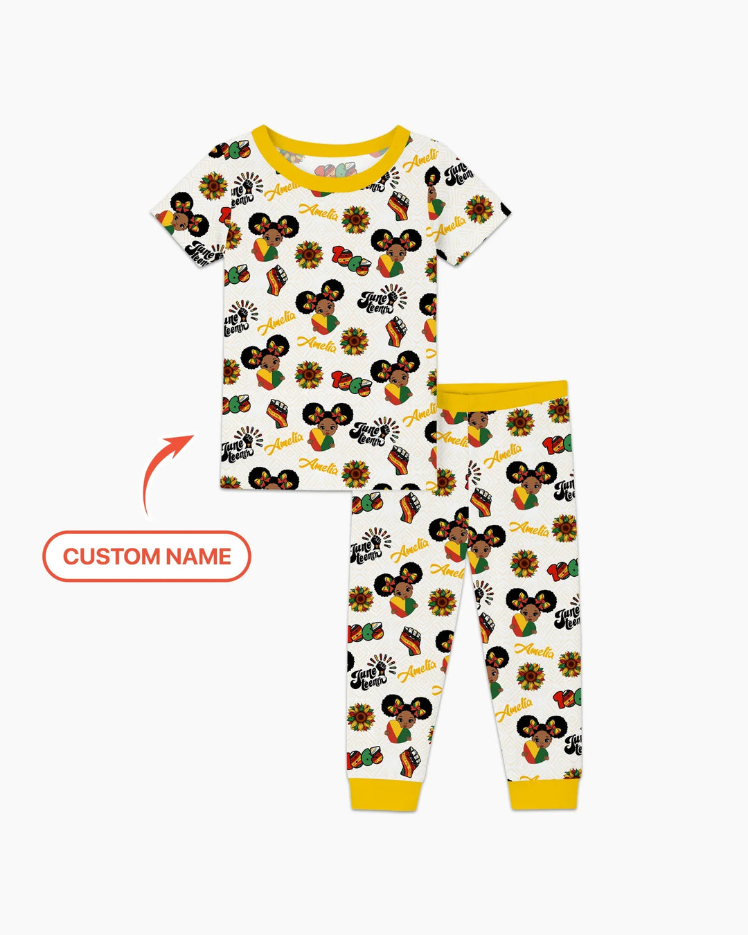 Zweiteiliges, kurzärmliges Pyjama-Set mit Marienkäfern