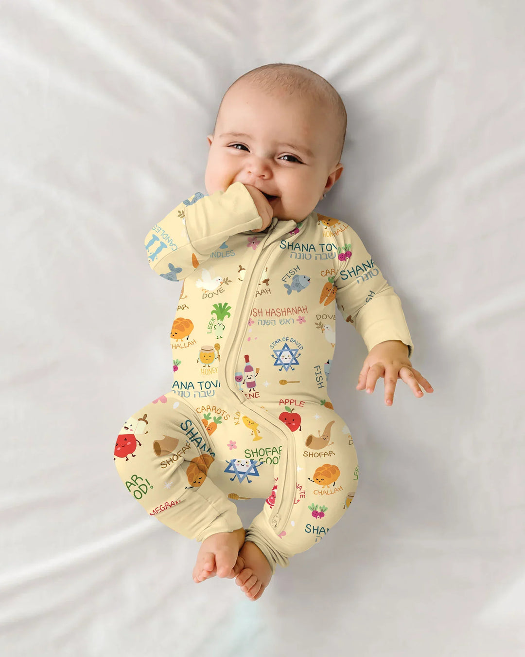 Gerippte Babykleidung mit individuellem Foto - Weich &amp; Skizzenhaft