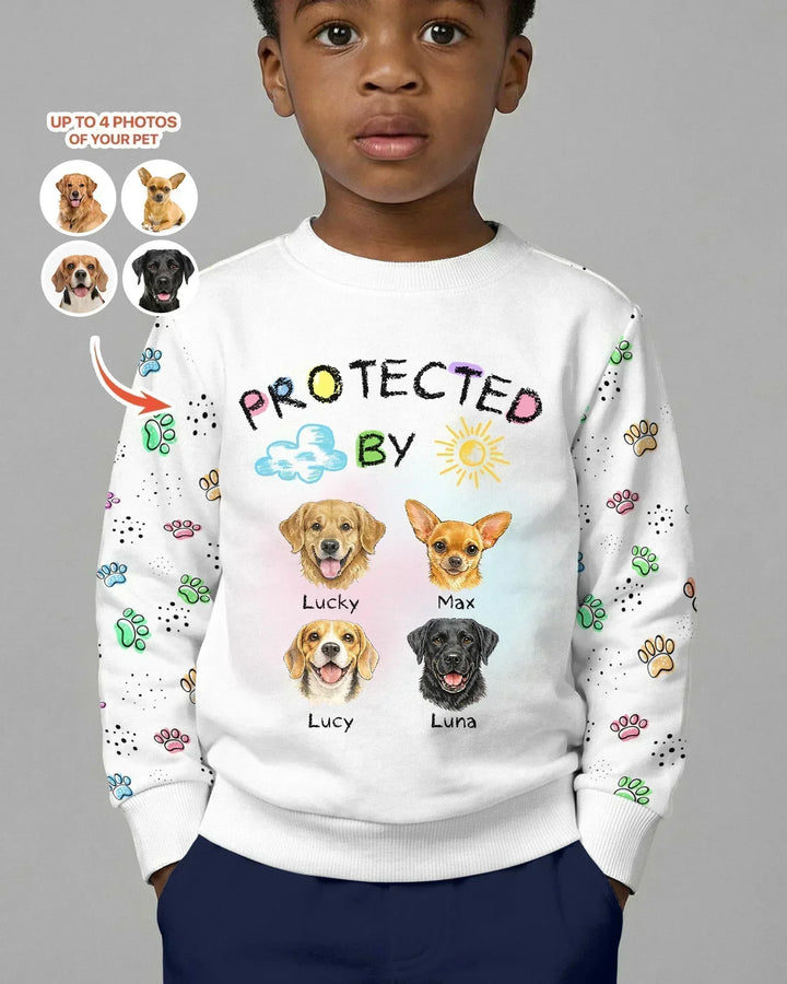 Personalisierbares Foto-Bambus-Rundhals-Sweatshirt „Protected By“