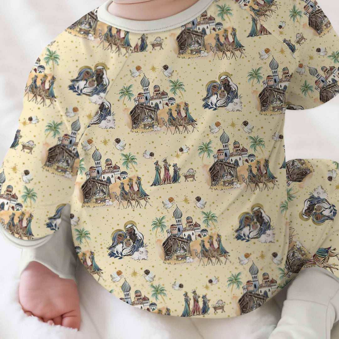 Gerippte Babykleidung mit individuellem Foto - Weich &amp; Skizzenhaft