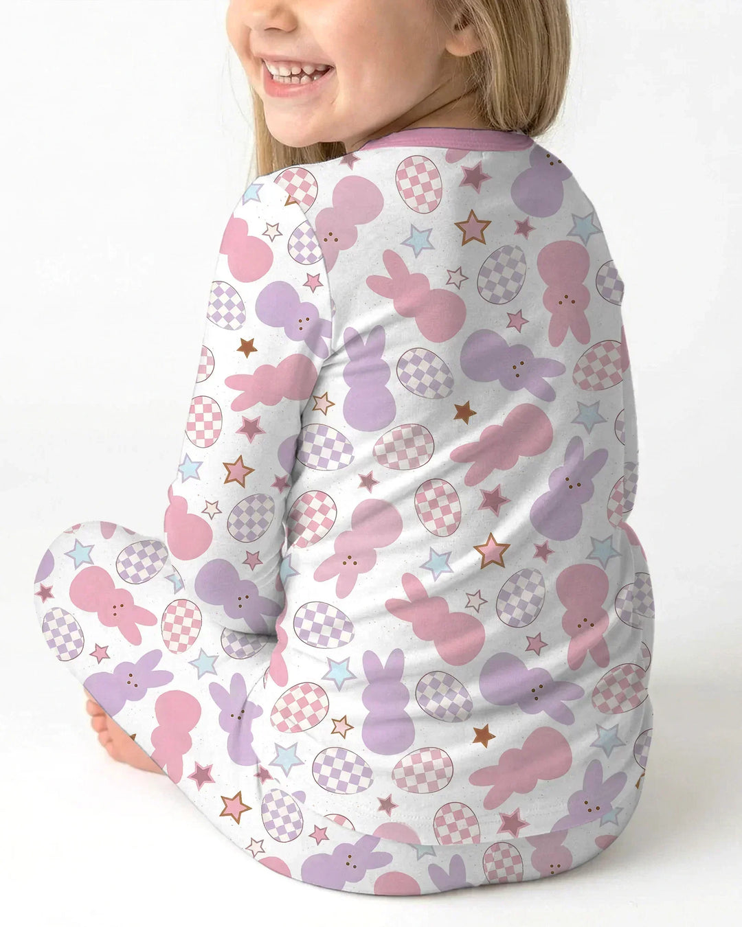 Easter Peep Bunnies Bamboo Two Piece Long Sleeve Pajama Set