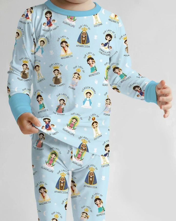 Little Marian Blessings Bamboo Two Piece Long Sleeve Pajama Set