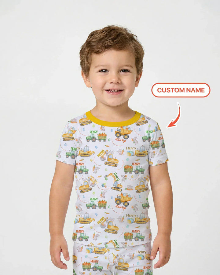 Zweiteiliges, kurzärmliges Pyjama-Set mit Marienkäfern