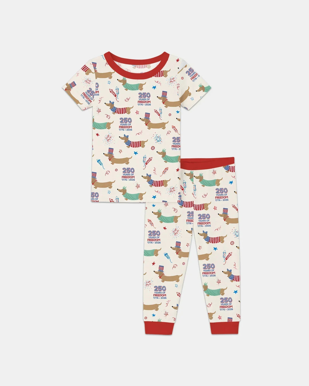 Zweiteiliges, kurzärmliges Pyjama-Set mit Marienkäfern
