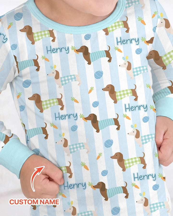 Zweiteiliges Langarm-Pyjama-Set mit Sommerfrüchten