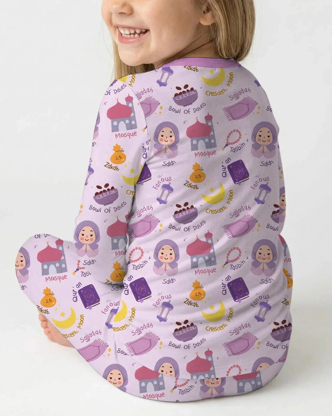 Zweiteiliges Langarm-Pyjama-Set mit Sommerfrüchten