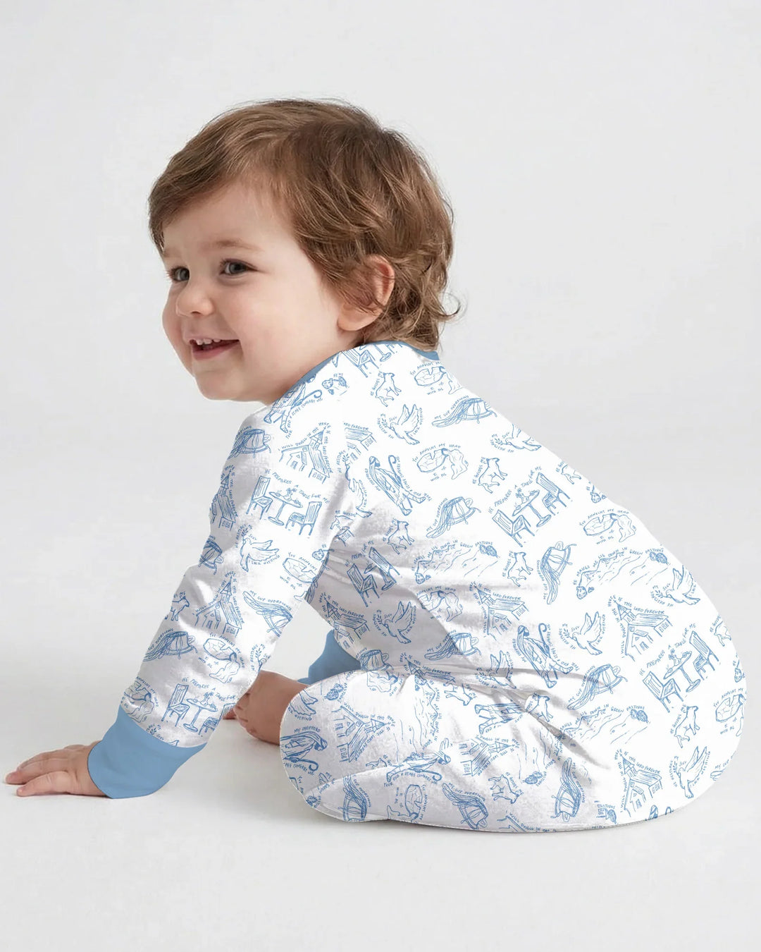 Gerippte Babykleidung mit individuellem Foto - Weich &amp; Skizzenhaft