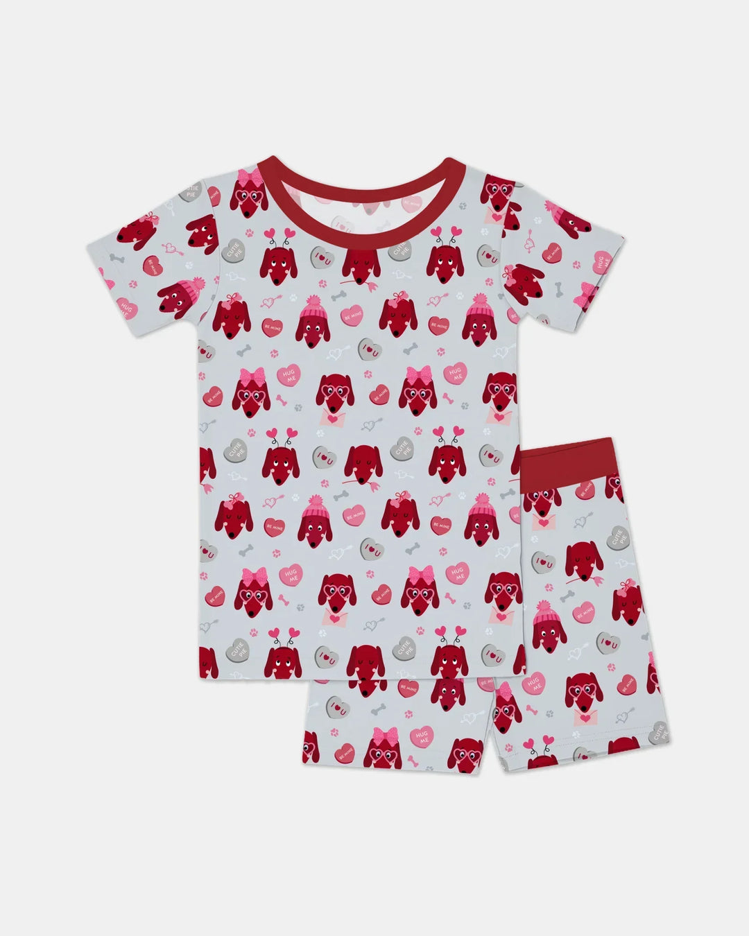 Template Zweiteiliges Pyjama-Set mit kurzen Ärmeln und Shorts