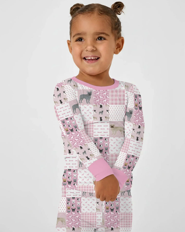 Zweiteiliges Langarm-Pyjama-Set mit Sommerfrüchten