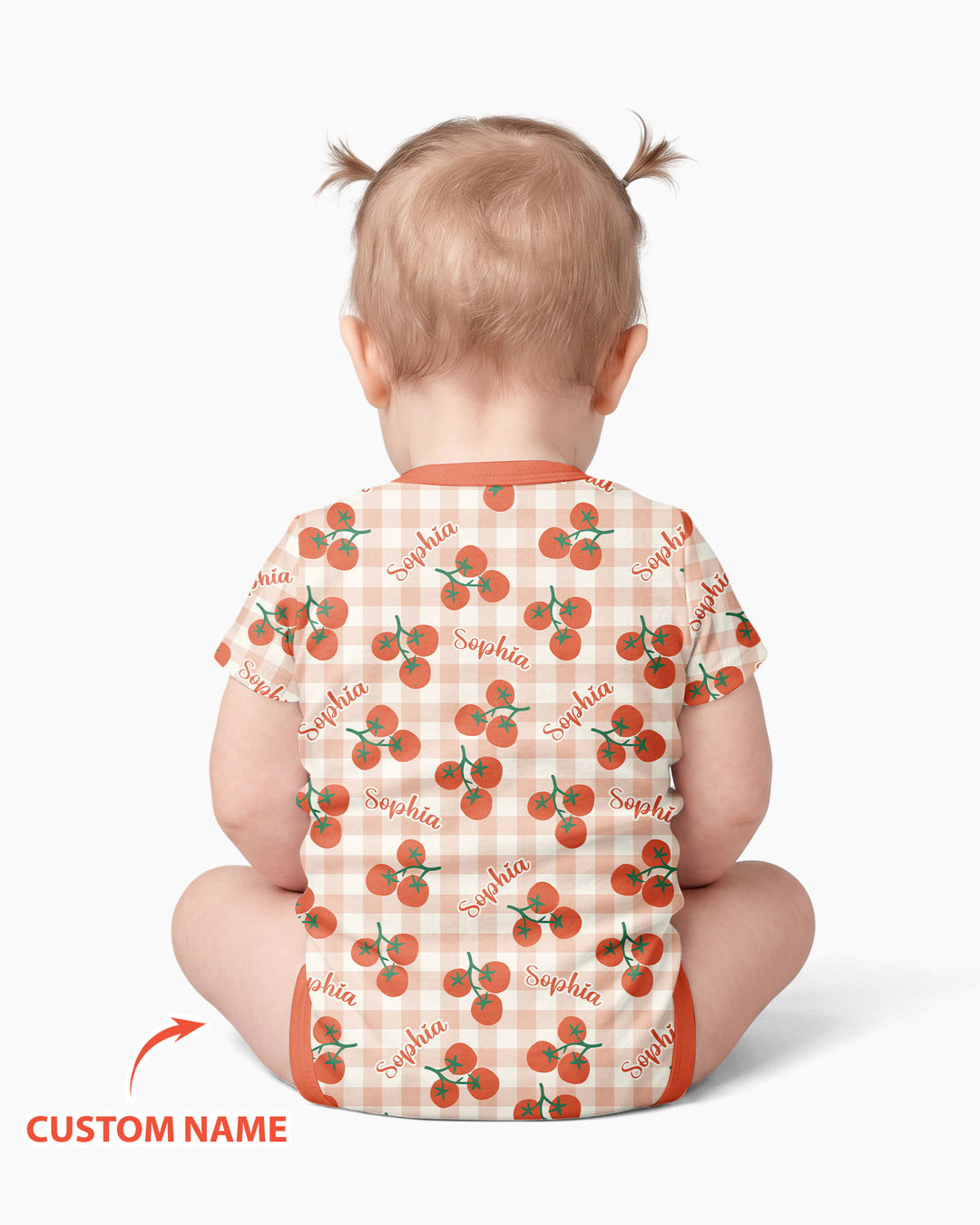 I Love You From My Head Tomatoes Custom Name Bamboo Bodysuit