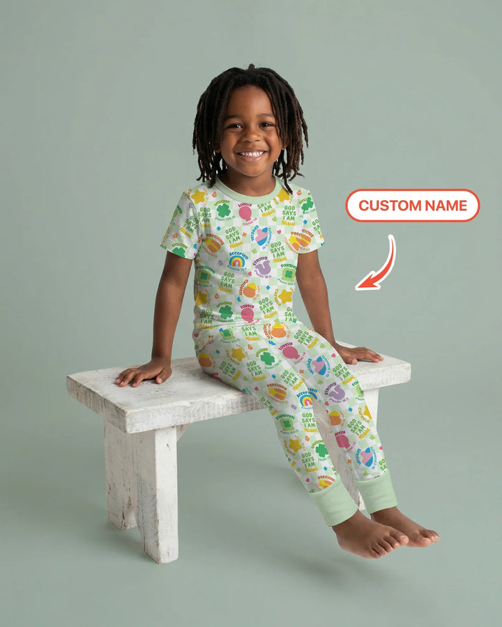 Zweiteiliges, kurzärmliges Pyjama-Set mit Marienkäfern