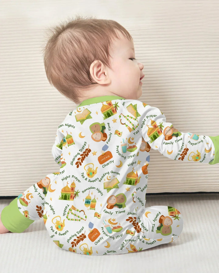Ramadan Mubarak Matching Family Bamboo Convertible Zippy