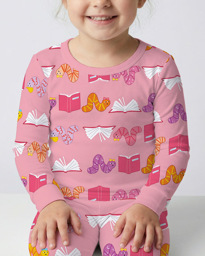 Zweiteiliges Langarm-Pyjama-Set mit Sommerfrüchten