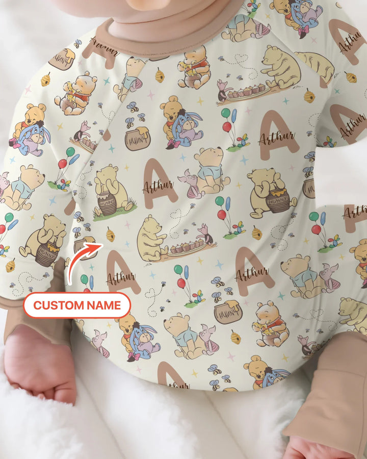 Honey Bear Monogram Bamboo Convertible Zippy