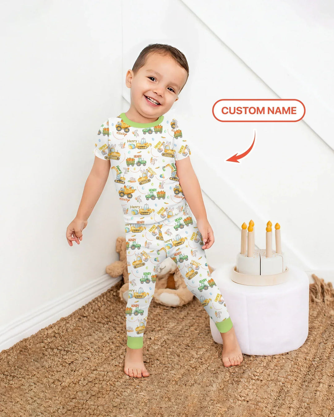 Zweiteiliges, kurzärmliges Pyjama-Set mit Marienkäfern