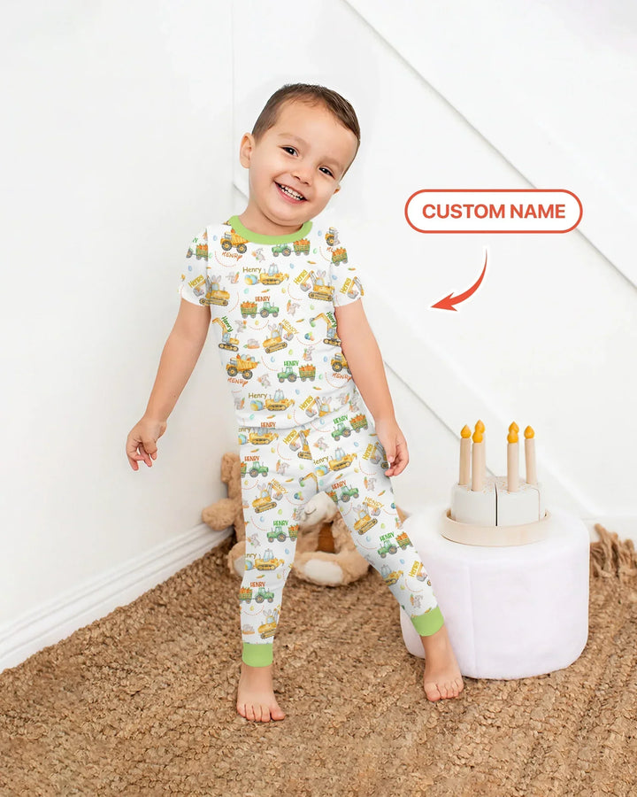 Zweiteiliges, kurzärmliges Pyjama-Set mit Marienkäfern